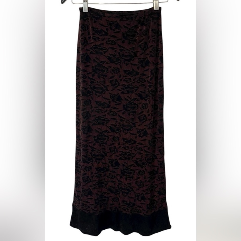 Carol Little Vintage Y2K Slinky Fairy Grunge Goth Skirt Set Size 2 Witchy Floral
